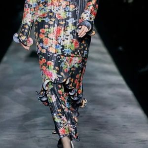 Givenchy NWT Medi Pleated Tiered Multi Color Skirt 6